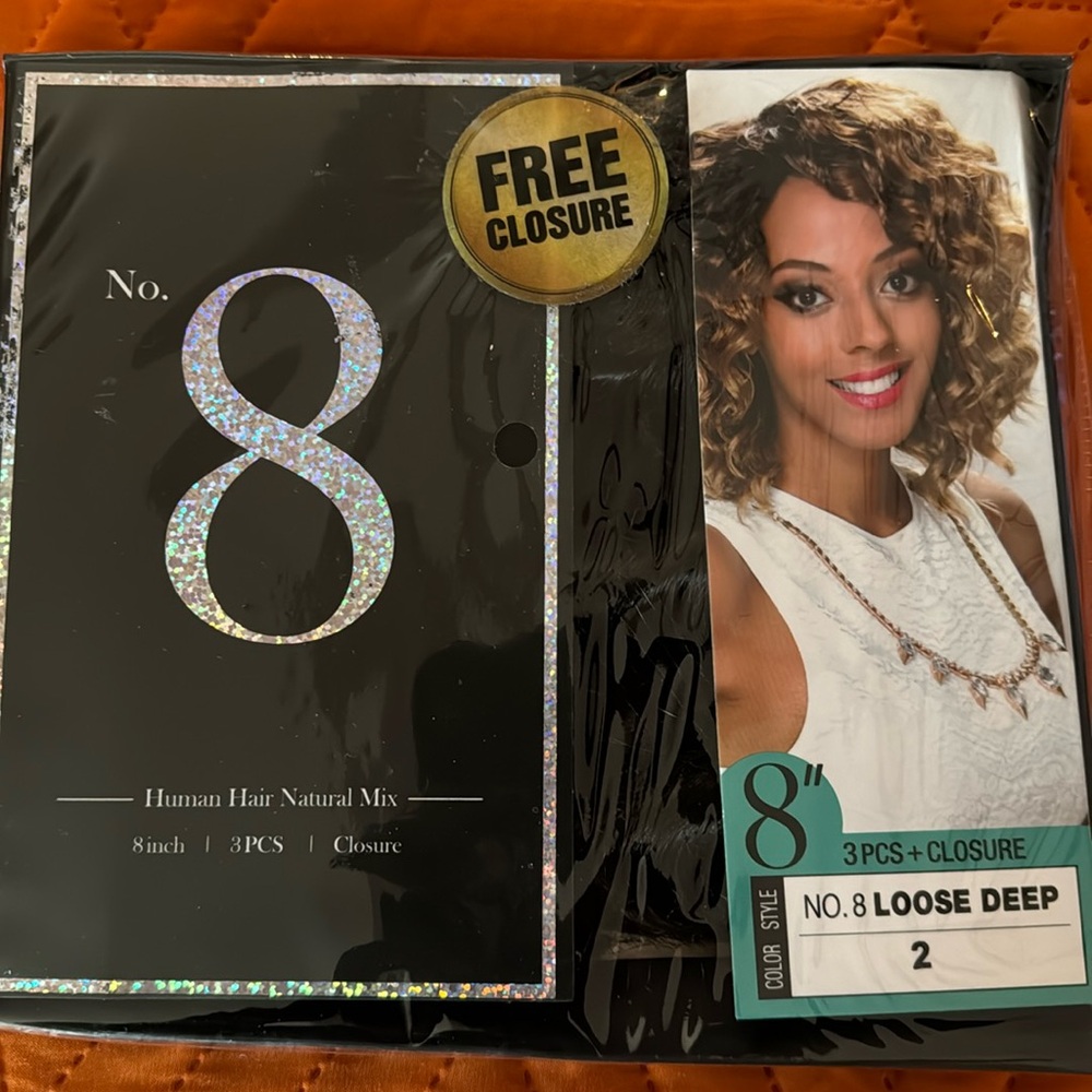ZURY No 8 Loose deep curly hair. Color is #2